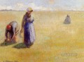 three women cutting grass 1886 Camille Pissarro